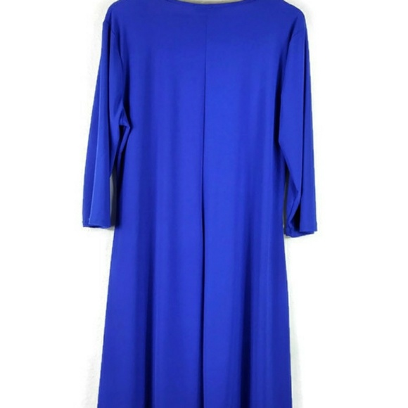 Tiffany & Grey - Sapphire Blue Scoop Neck Dress - Picture 2 of 2